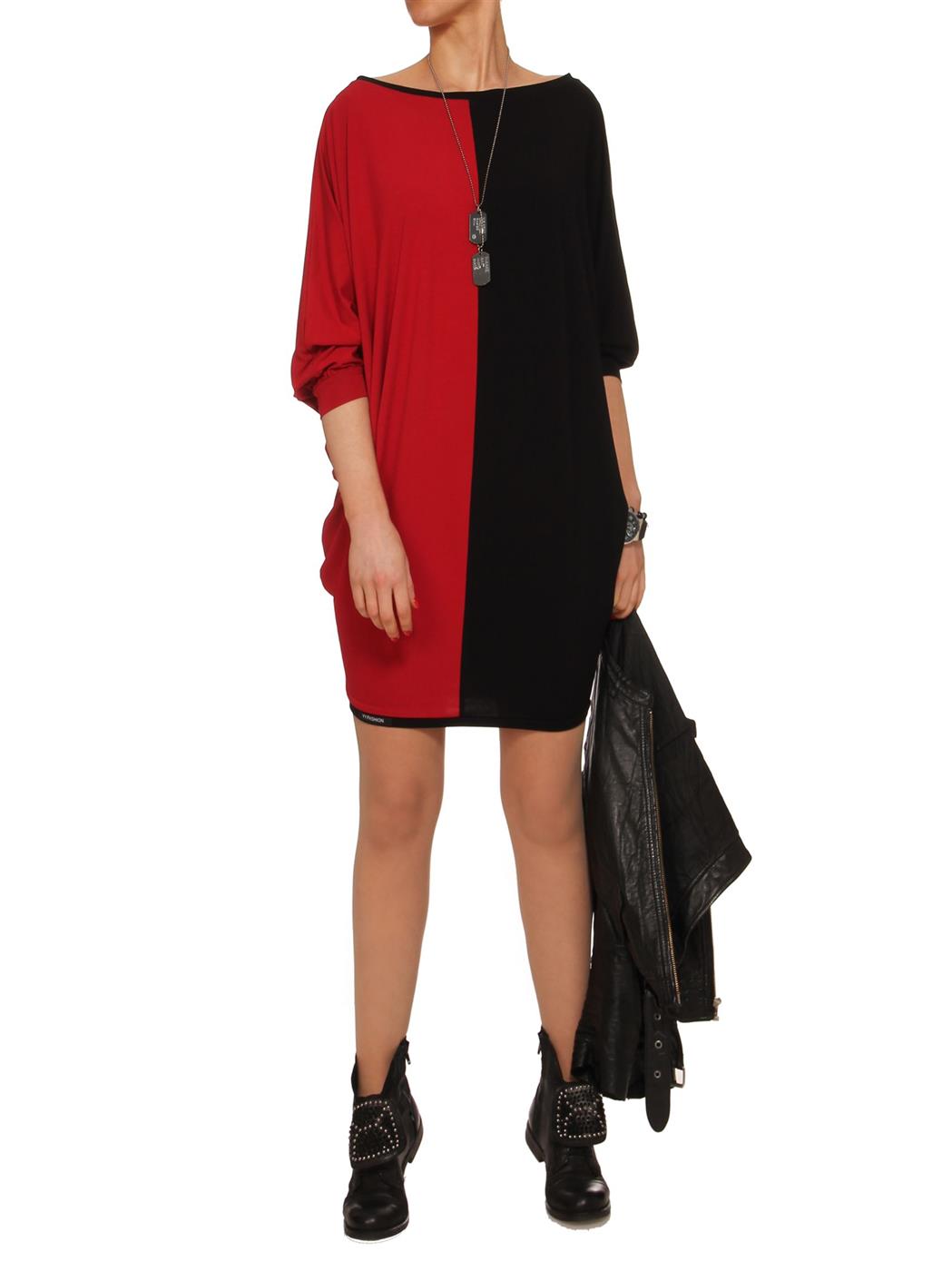 Rot Schwarzes Kleid Yy